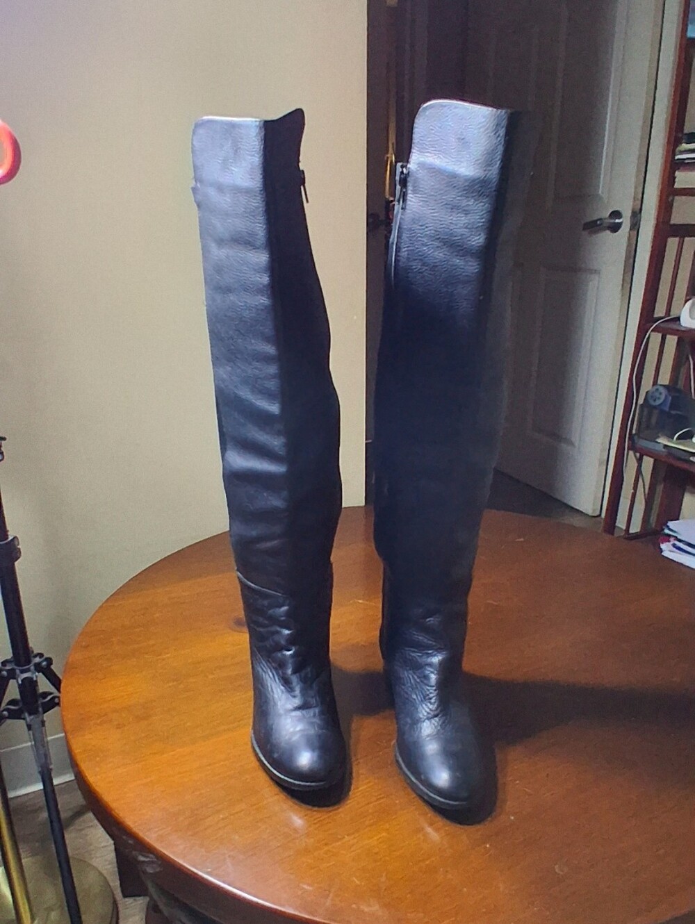 Lane Bryant Black Over-the-Knee Leather Boots